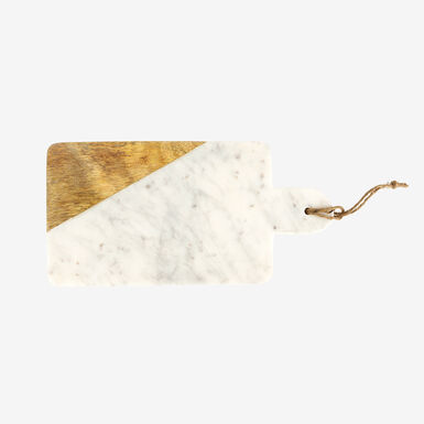 Tabla de cortar de m&aacute;rmol blanco 30x15cm