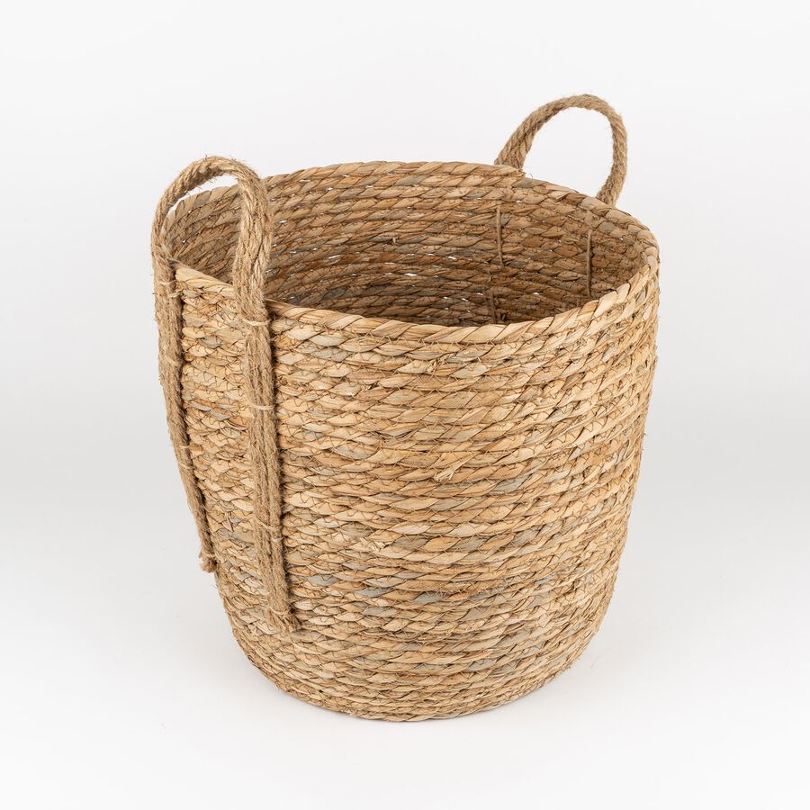 Cesta con asa de esparto Magret Ø33x33cm