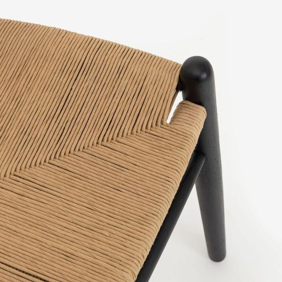 Silla de comedor de madera negra Irma 49x42x78cm Clau&Chloe