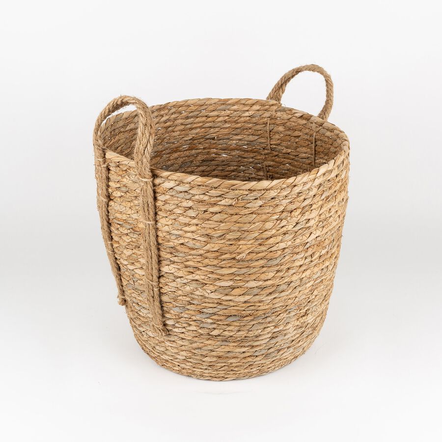 Cesta con asa de esparto Magret Ø28x28cm