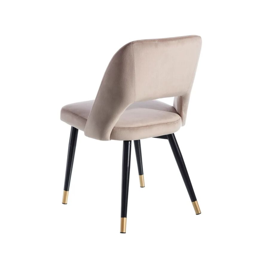 Set de 2 sillas de comedor velvet gris Mayah 56x49x83cm