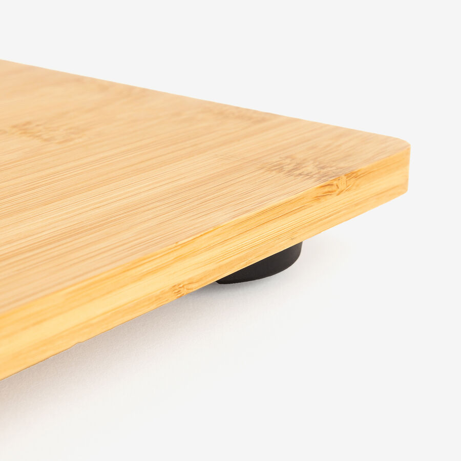 Báscula de baño de bambú 31x31x3cm