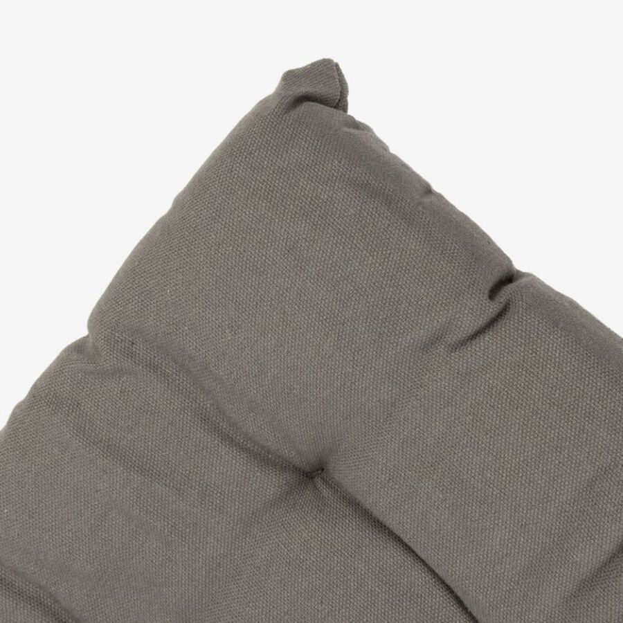 Coj&iacute;n para silla de algod&oacute;n gris 38x38x6cm