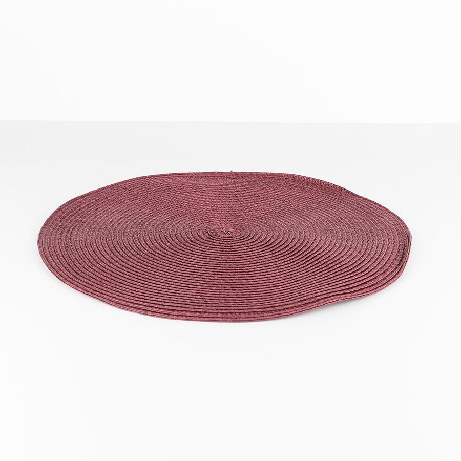 Mantel individual redondo tela plastificada burdeos &Oslash;38cm