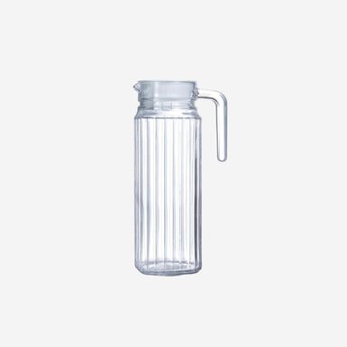 Jarra de agua de cristal con tapa Quadro 1,1L