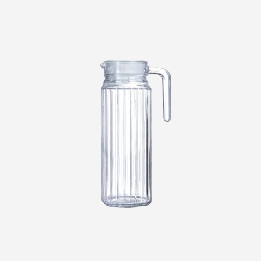Jarra de agua de cristal con tapa Quadro 1,1L