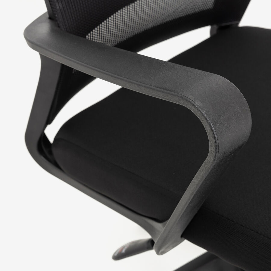 Silla de oficina negra ajustable 92/100cm