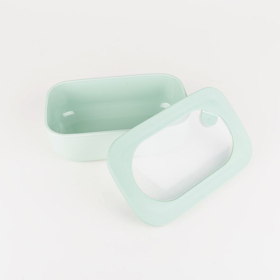 Táper hermético pequeño con tapa traslúcida color verde - Guzzini