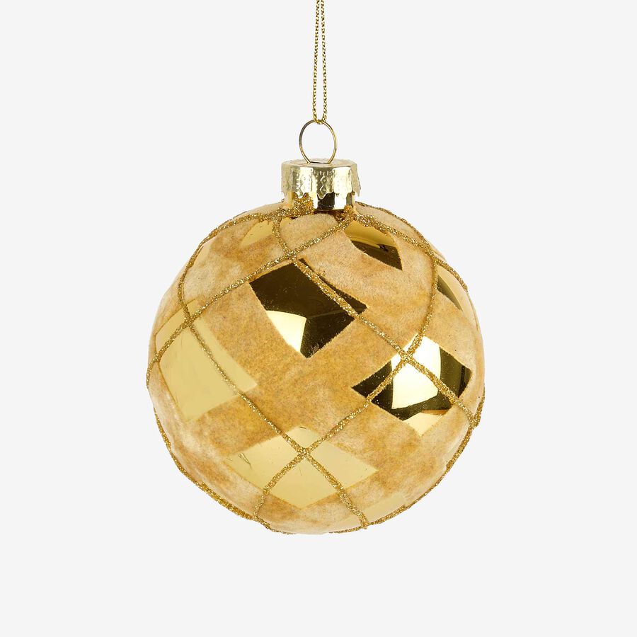 Set de 12 bolas decorativas doradas Ø8cm