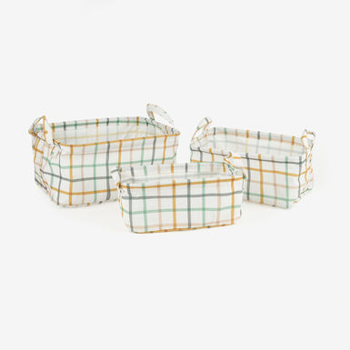 Set de 3 cestas cuadros Beida 28-25-11cm