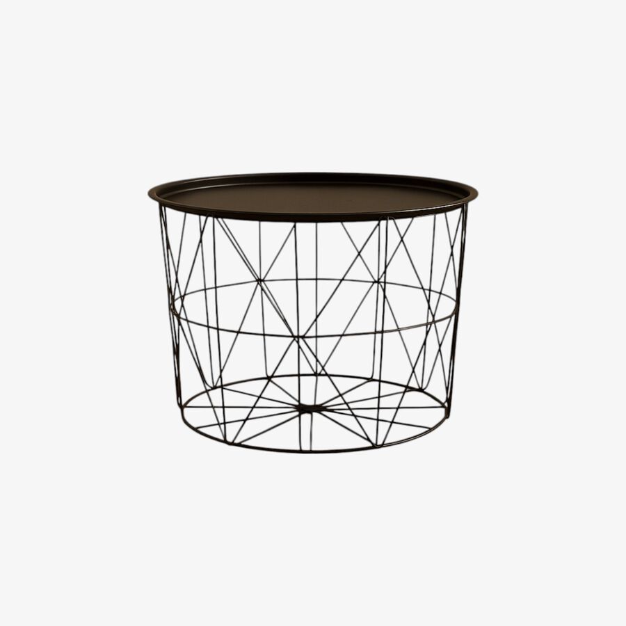 Mesa auxiliar de metal negra Dresde &Oslash;54x40cm