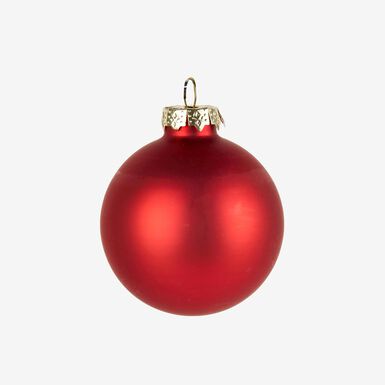 Set de 16 bolas &aacute;rbol rojas surtidas &Oslash;6cm