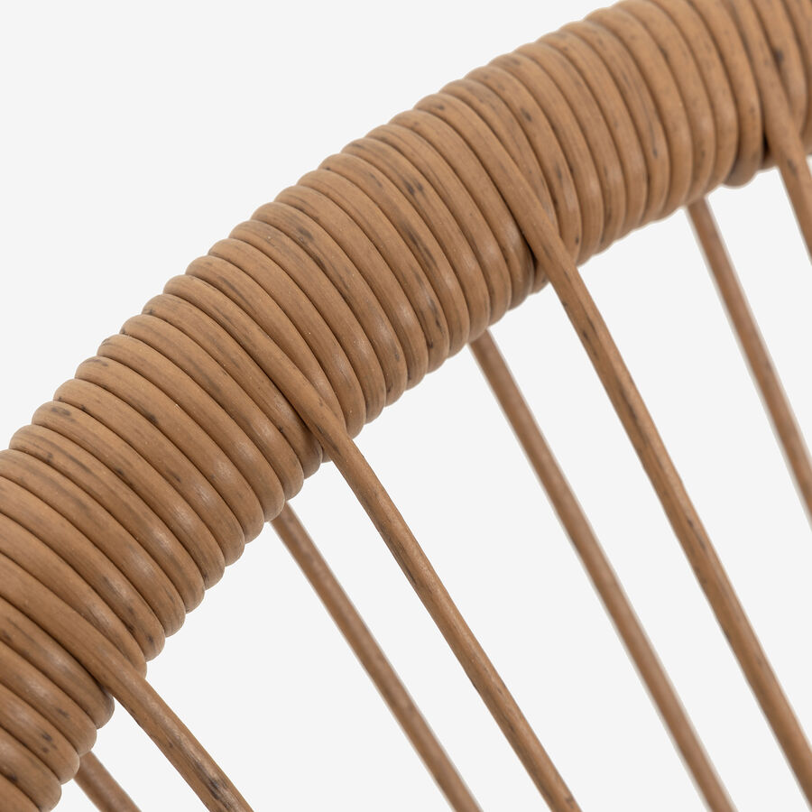 Silla de jardín de ratán sintético marrón Acapulco 72x90x83cm