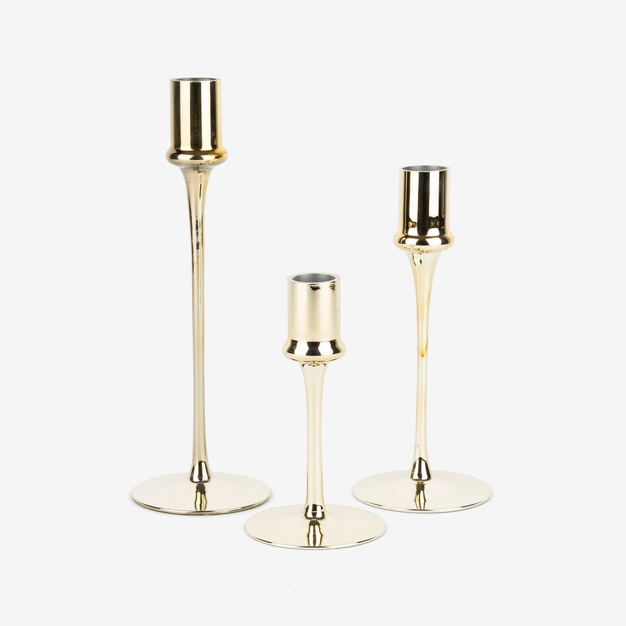 Candelabro de cristal dorado Musa &Oslash;8x14cm