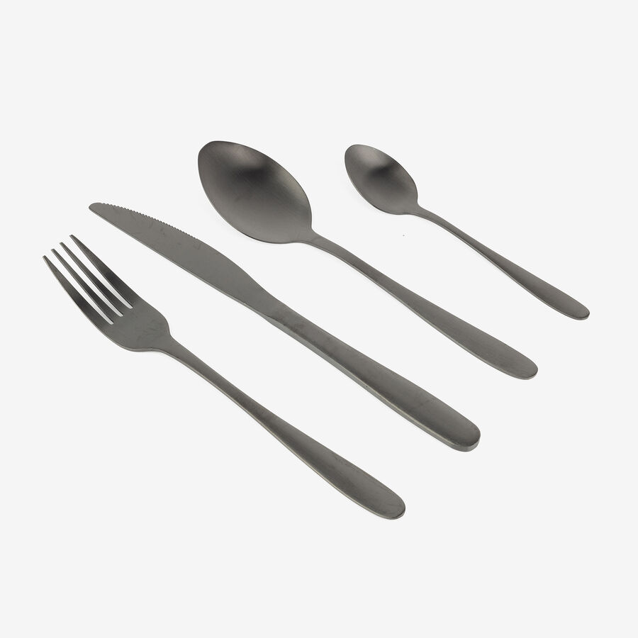 Cuberter&iacute;a de 16 piezas de acero inoxidable negro