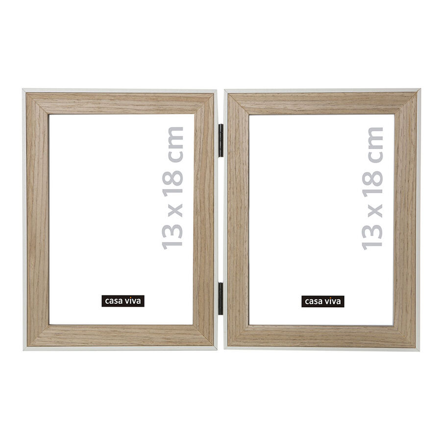 Marco Fotos Doble Madera 13x18