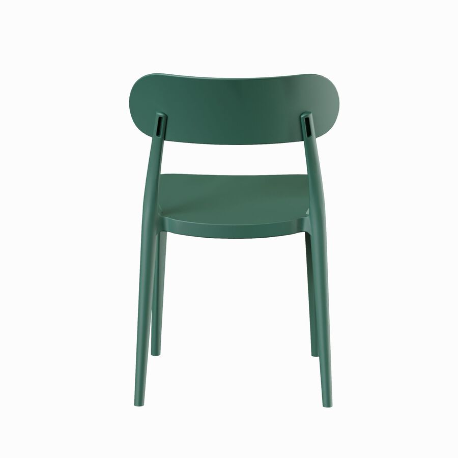 Silla de comedor de polipropileno verde Nesta 45x42x77cm