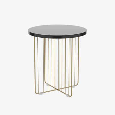Mesa auxiliar de metal dorada Loft 44x47,8cm