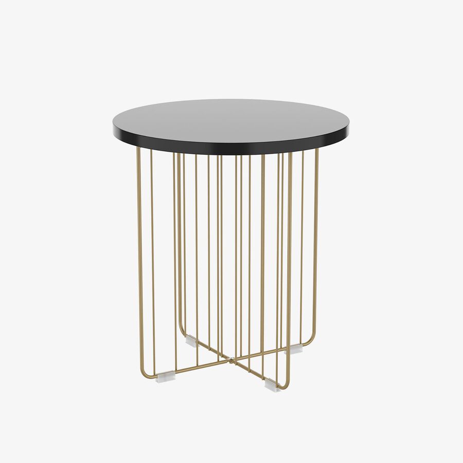 Mesa auxiliar de metal dorada Loft 44x47,8cm