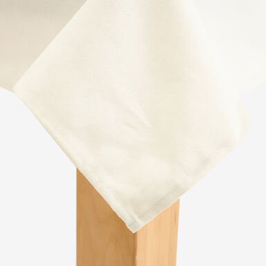 Mantel de algodón y poliéster beige Faura disponible en varias medidas