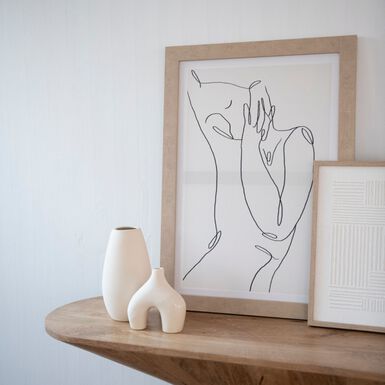 Cuadro con marco madera Silueta 50x70cm