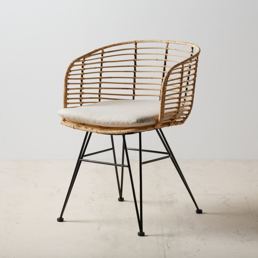 Silla de comedor con cojín 52x66x77cm