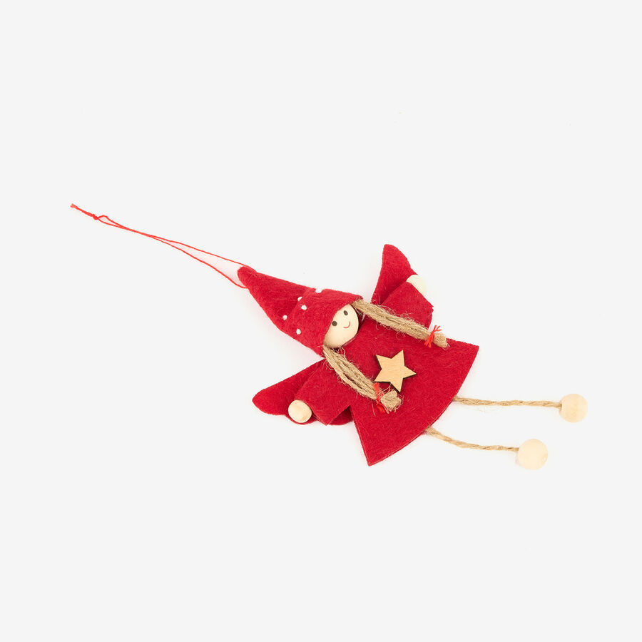 Adorno colgante Ángel de fieltro 13cm en varios colores