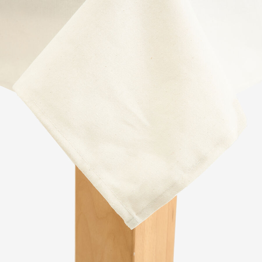 Mantel de algodón y poliéster beige Faura 140x250cm