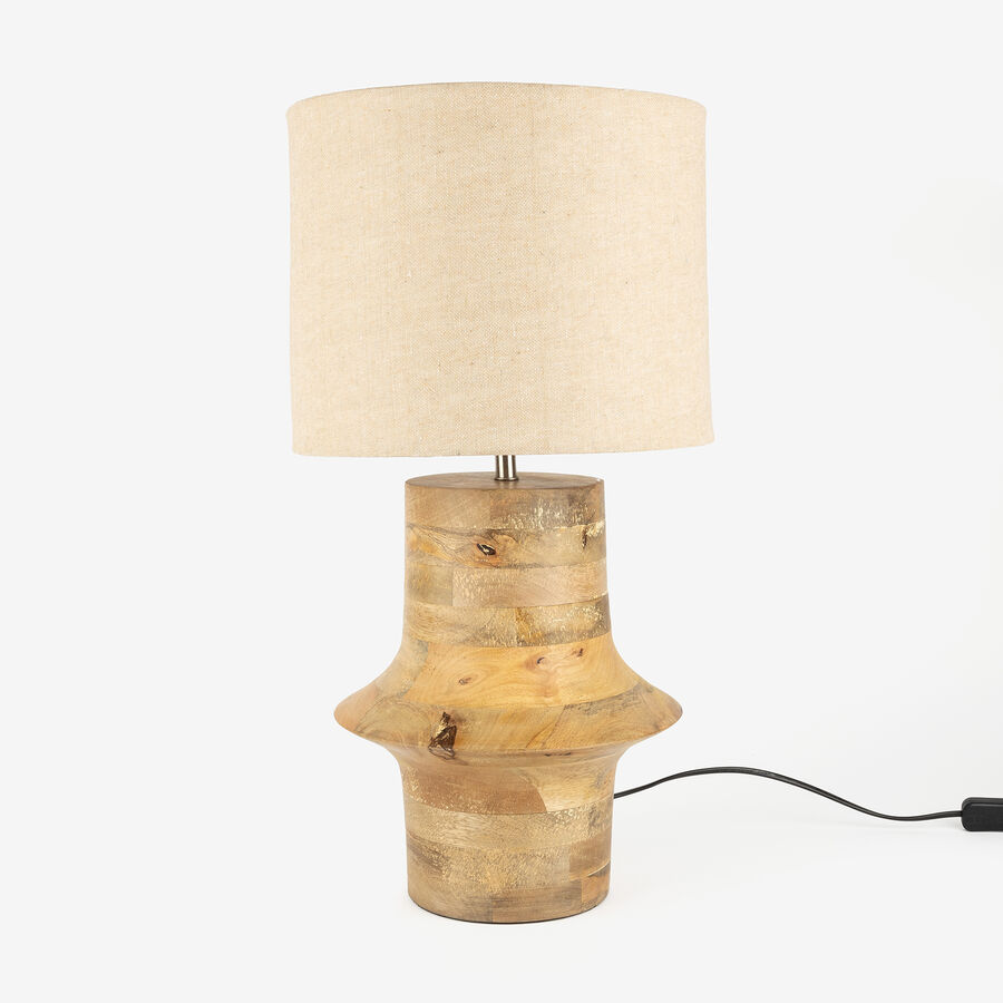 L&aacute;mpara de mesa de madera Dira &Oslash;30x54cm