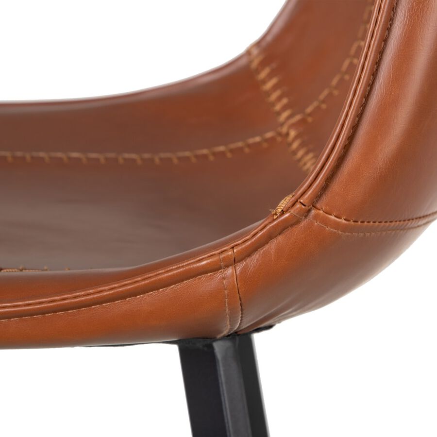 Set de 2 taburetes simil piel marr&oacute;n 95cm