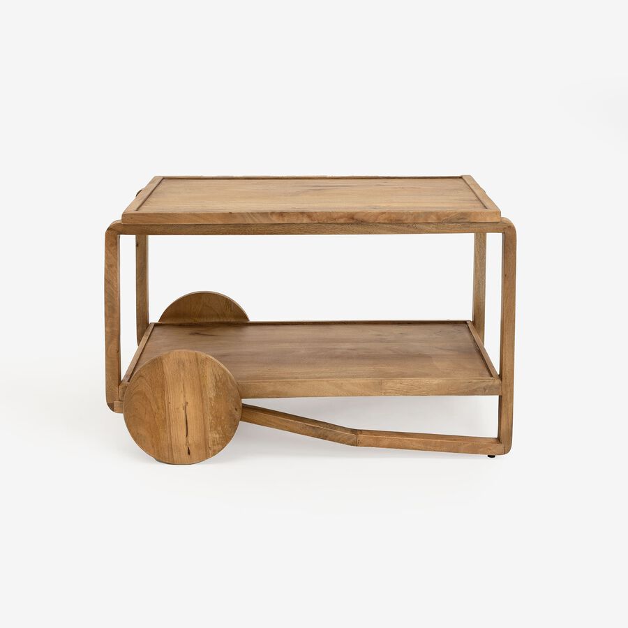 Mesa camarera de madera de mango Round 90x50x56 Clau&Chloe