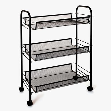 Carro de cocina negro Gorlan 44x26x63