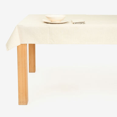 Mantel de lino beige Ador disponible en varias medidas