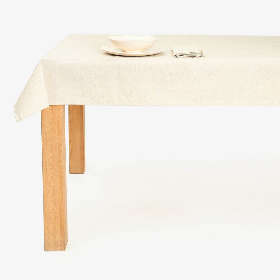 Mantel de lino beige Ador 140x140cm