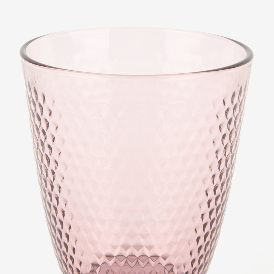 Vaso de cristal rosa Pampille 31cl