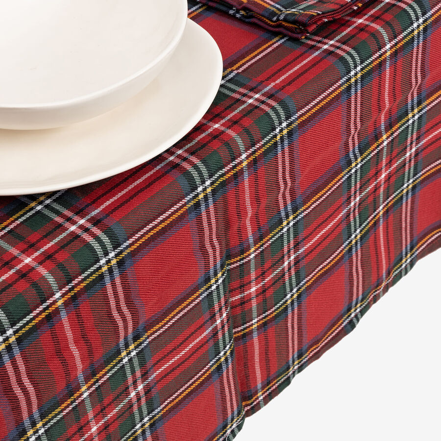 Mantel rojo Tartán 150x300cm