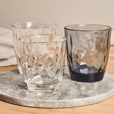 Vaso de agua de cristal transparente Diamond 30cl