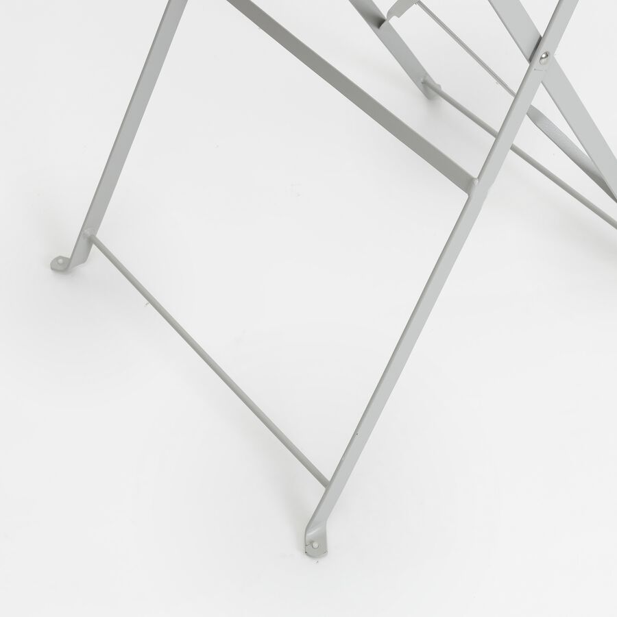 Conjunto de jard&iacute;n mesa con dos sillas gris claro Bistro &Oslash;60cm