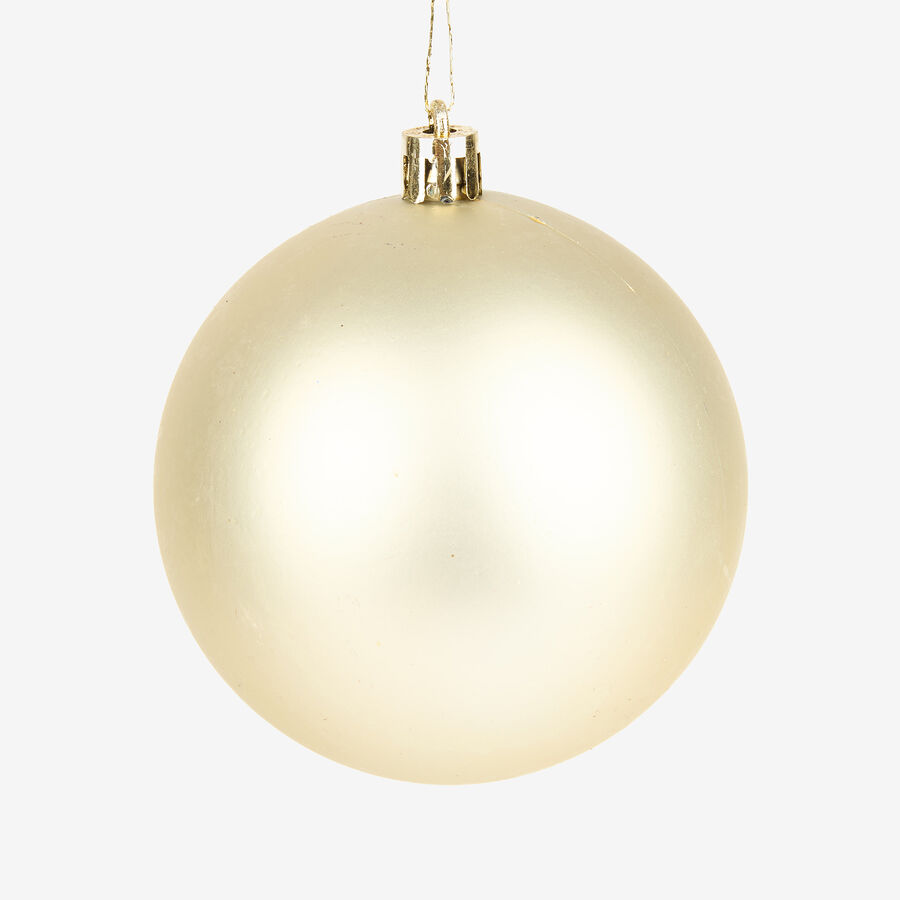 Set de 6 bolas decorativas doradas Ø8cm
