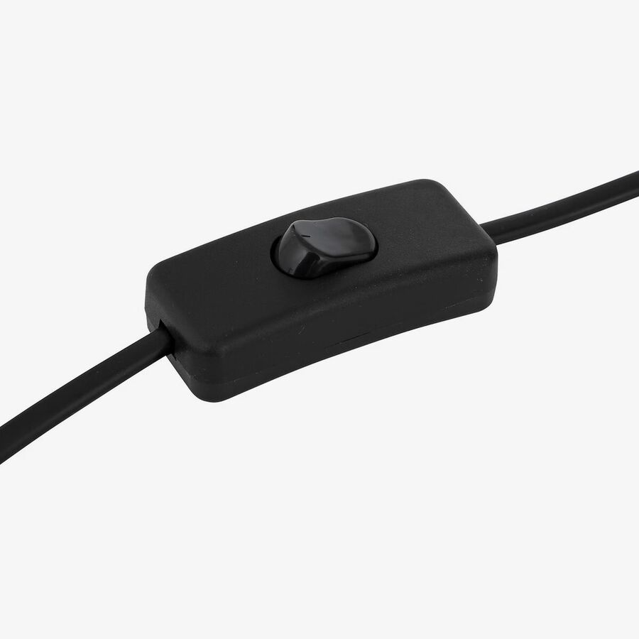 L&aacute;mpara de mesa seta Savio de metal negro 38cm