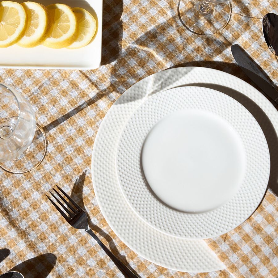 Vajilla de 12 piezas de cer&aacute;mica blanca Meloni