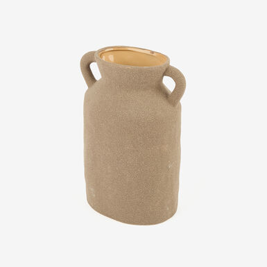Jarrón de porcelana con asas topo Baru 14,5x9,5x21,3cm