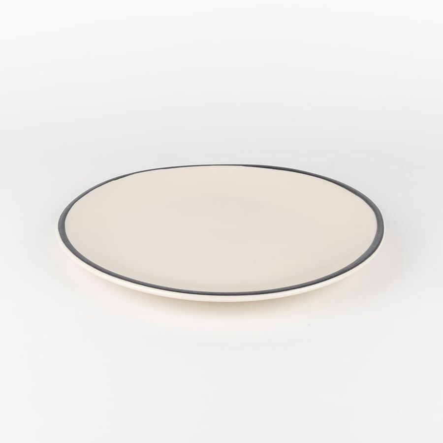Plato llano de gres blanco Arty 27cm