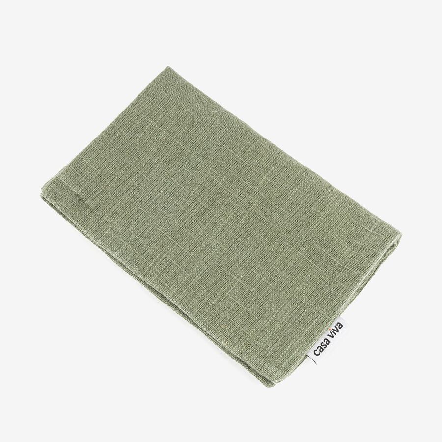 Funda de cojín de algodón verde Frida 30x45cm