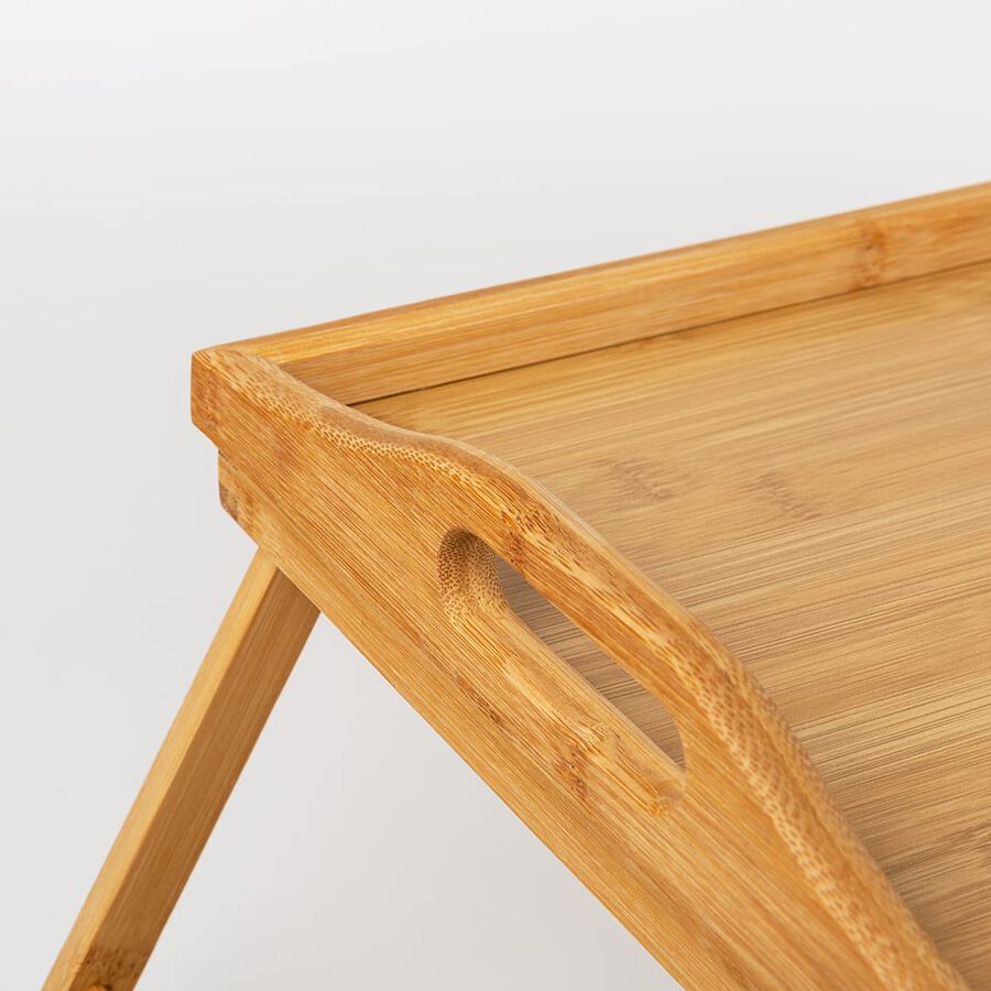 Bandeja para cama de bamb&uacute; 50x30x19cm