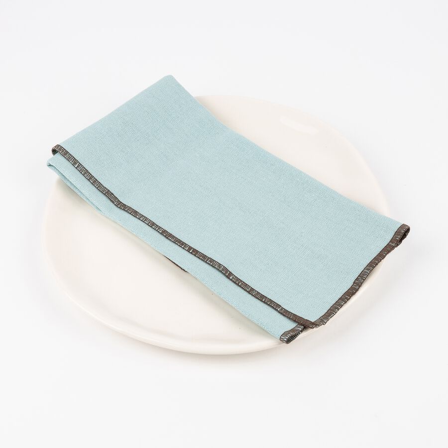 Set de 2 servilletas lino turquesa 45x45cm