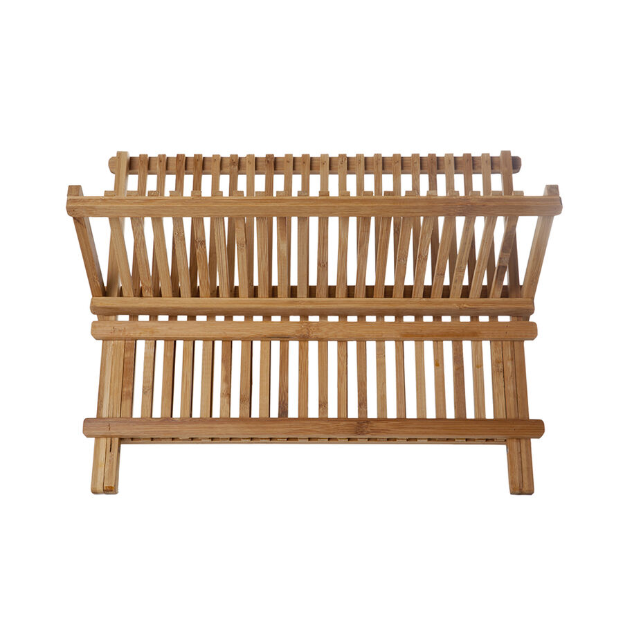 Escurreplatos plegable de bambú 42x32x26cm