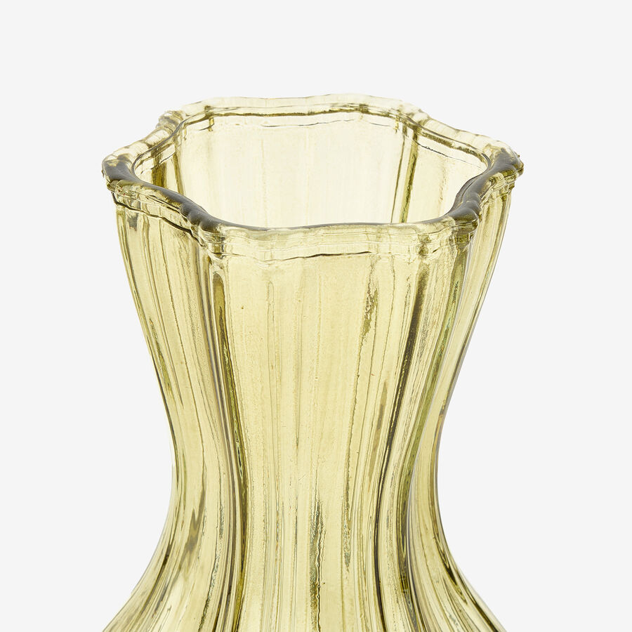 Jarrón de cristal verde Dalmar Ø13x20cm