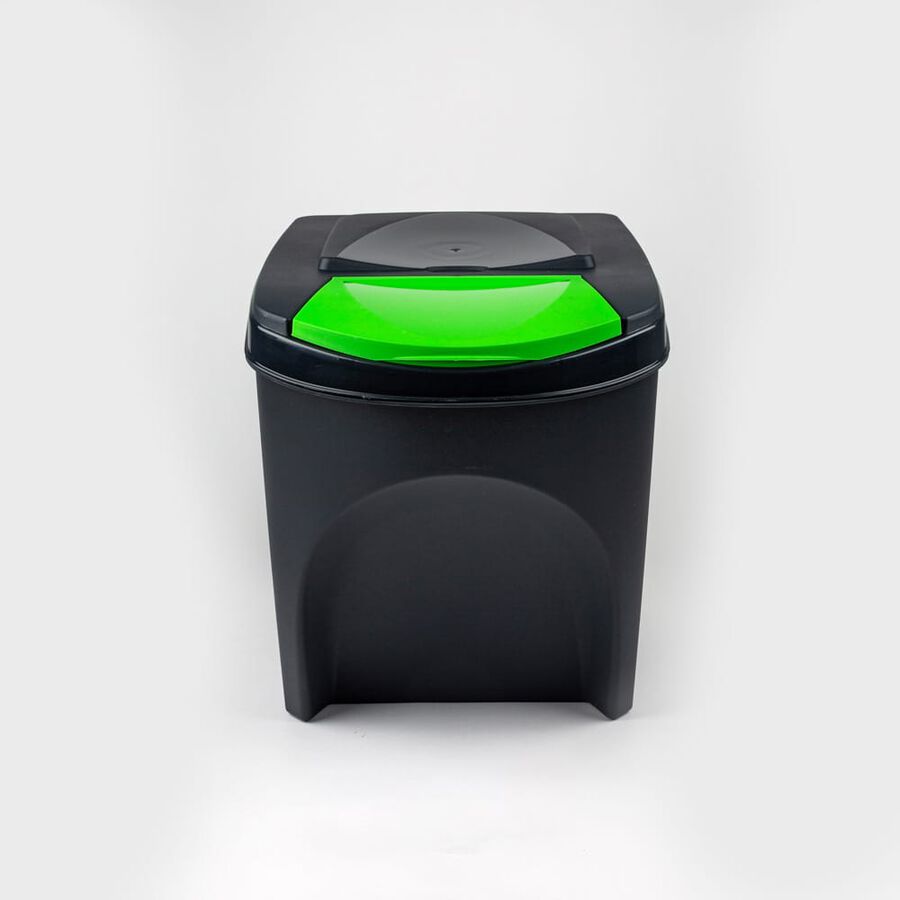 Set de 3 cubos de reciclaje de plástico 40x30x34cm