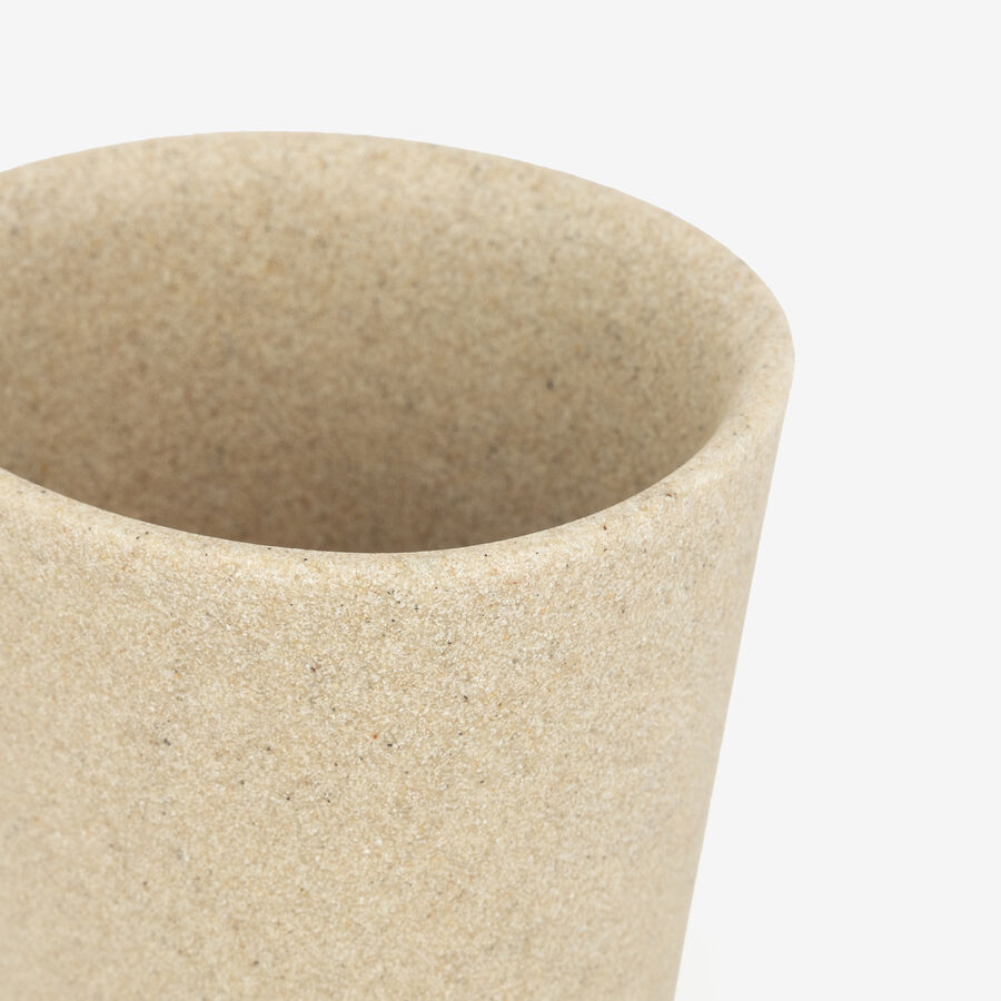 Vaso portacepillos de poliresina Clear Stone Ø9x10cm